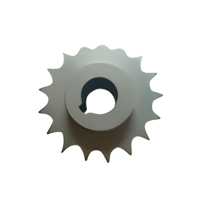 DIN standard 12B duplex chain sprocket with galvanized zinc